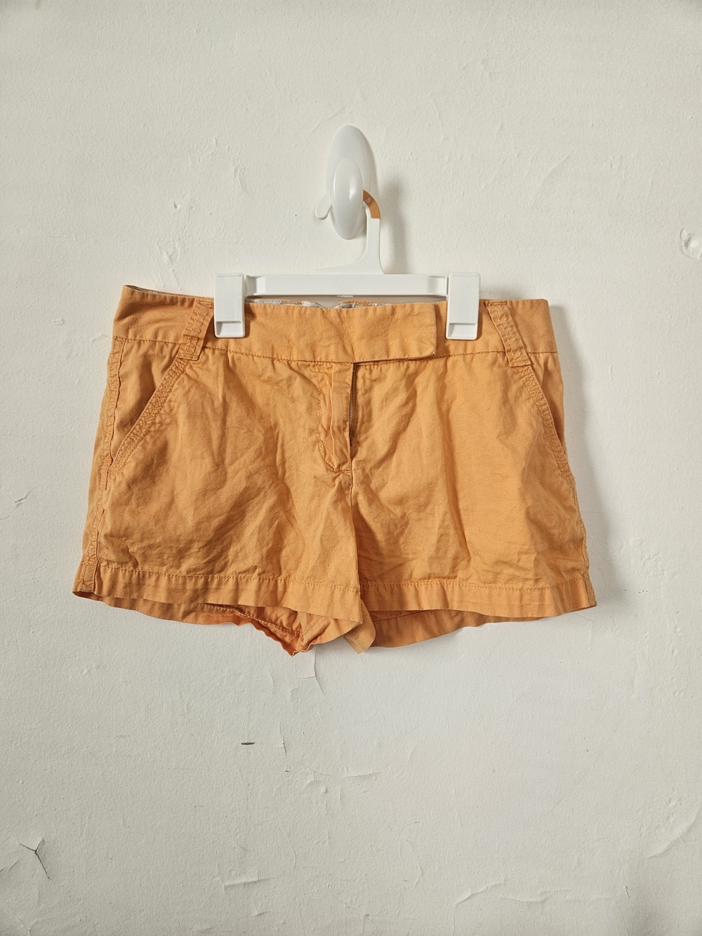 Women’s J Crew Chino Orange Cotton Casual Shorts 8